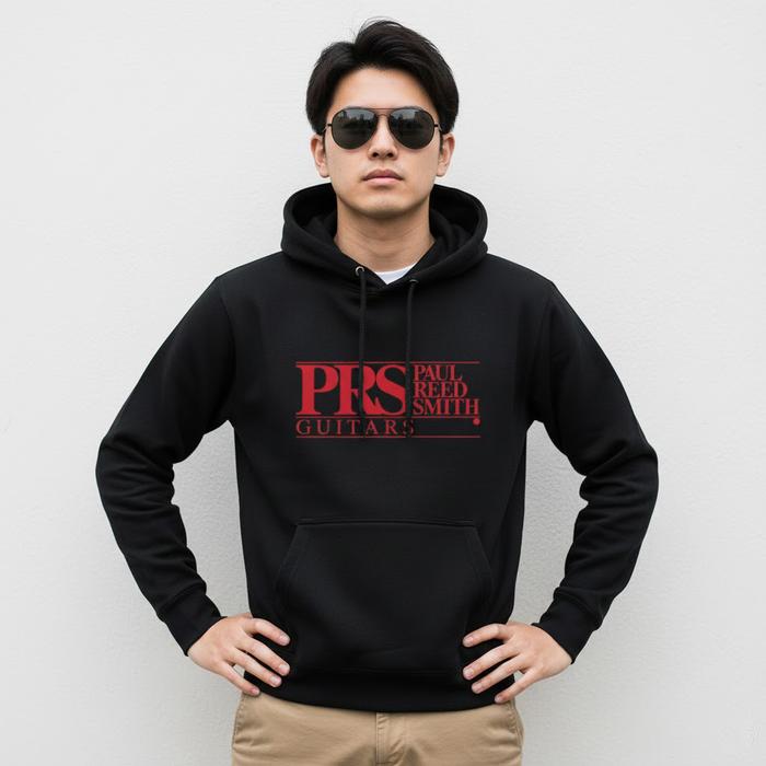 Hoodie PRS Paul Reed Smith Guitar Premium Fleece Cloth Sweater Jacket Hood Black Hitam