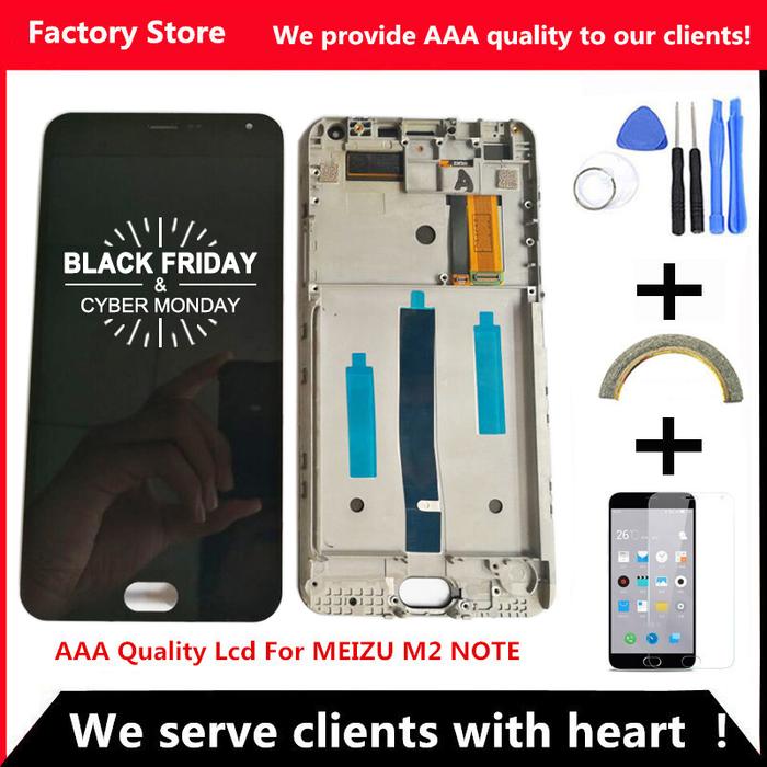 AAA Quality LCD+Frame For MEIZU M2 Note Lcd Display Screen