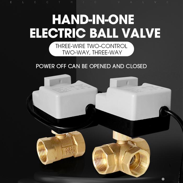 Brass Motorized Ball Valve 3 way 2 way Control Electric Ball Valve