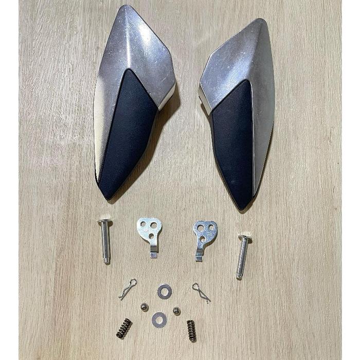 Terlaris FOOT STEP PCX 150 PIJAKAN KAKI BELAKANG PCX 150 1 SET ALUMUNIUM (COVER+SET KANAN KIRI+PIN)