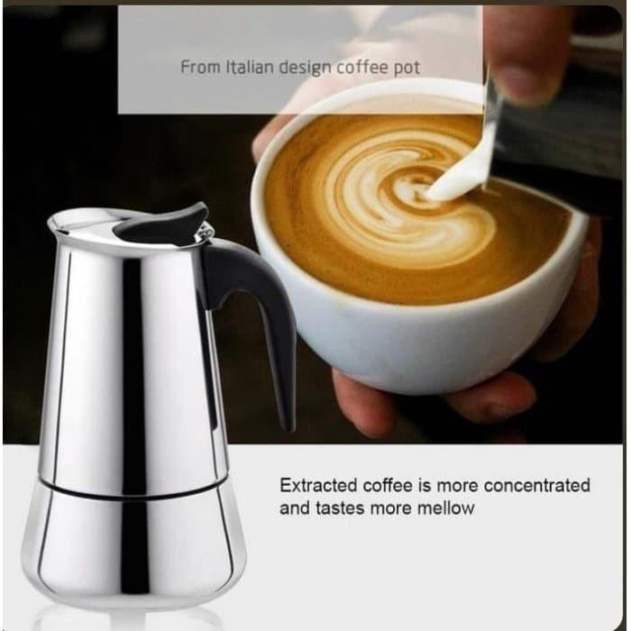 Espresso Maker Stainless / Seduh Kopi Espresso Lebih Nikmat & Praktis EHS