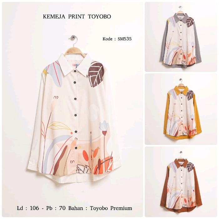 Kemeja Aqeela Print Toyobo