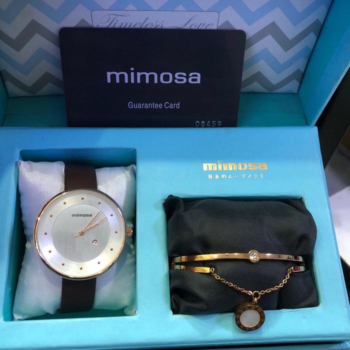 FASHION WATCH MIMOSA JAM TANGAN WANITA MIMOSA / fashion watch mimosa free gelang