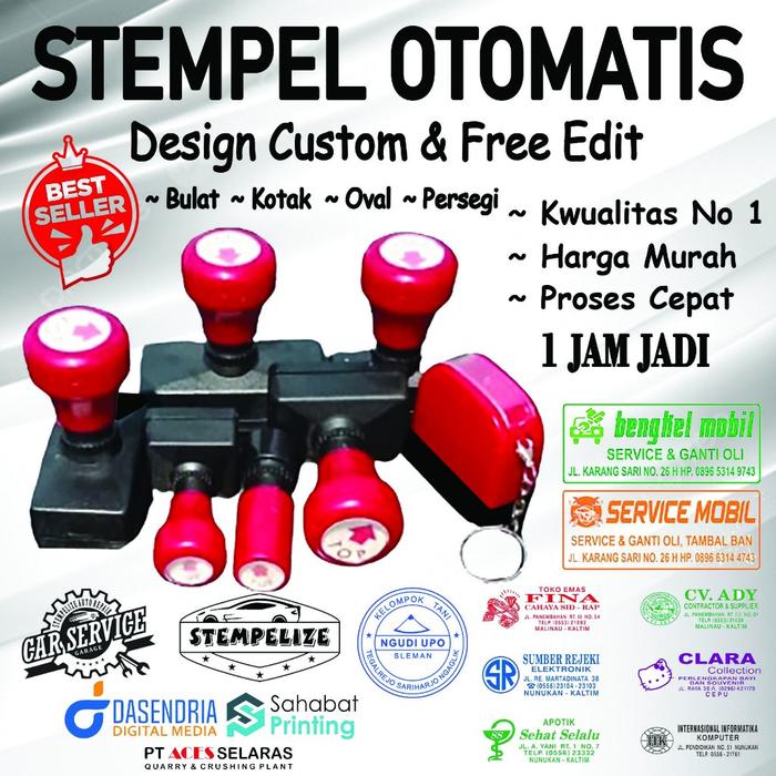 Stempel Flash | Stempel Otomatis | Stempel Custom | Free Design / Edit