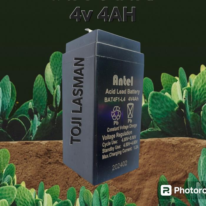 (EM) ( BATERAI 4V4AH ) 4V 4AH ACID LEAD BATTERY BATU BATRE AKI ACCU KERING CHARGER CASH CASAN TIMBAN