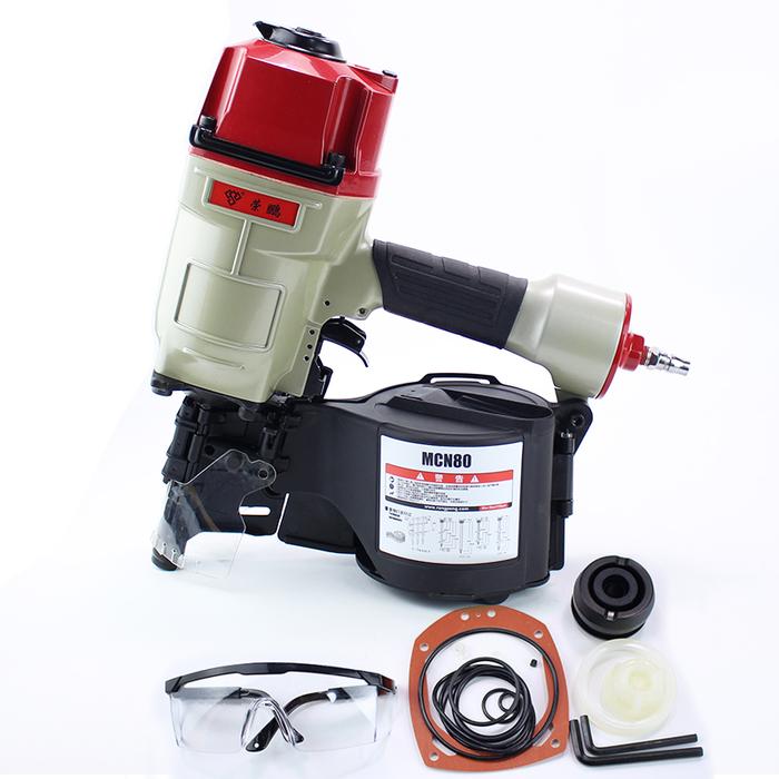 Kualitas CN80 Industri Pneumatic Coil Nailer Air Nailer Gun Pneumatic