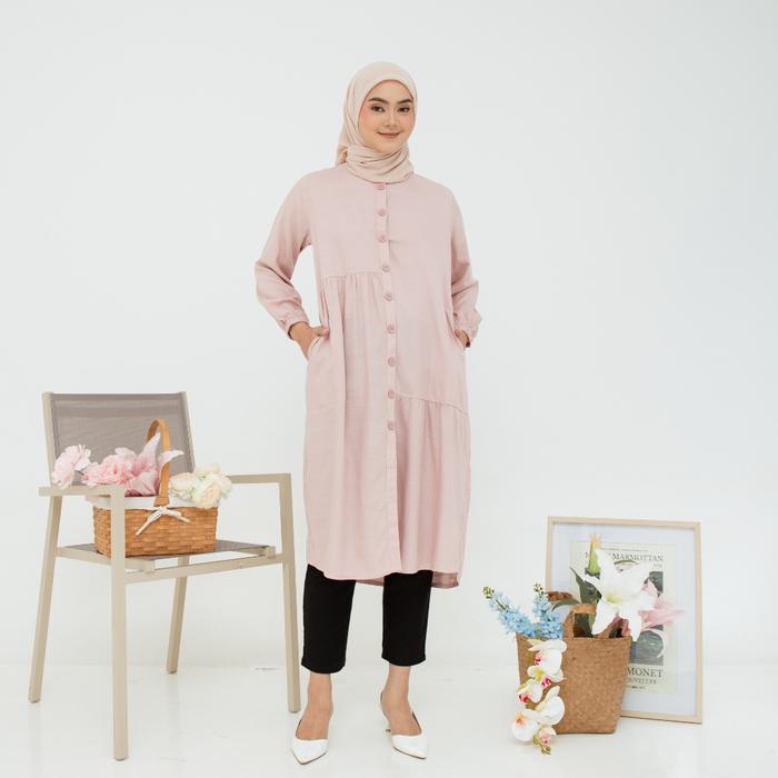 NEW RILLEY - Tunik Irene | Pakaian Wanita Muslim Atasan Tunik Midi Dress