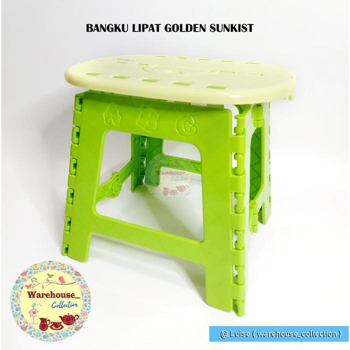 bangku lipat lucu golden sunkist / kursi lipat golden sunkist