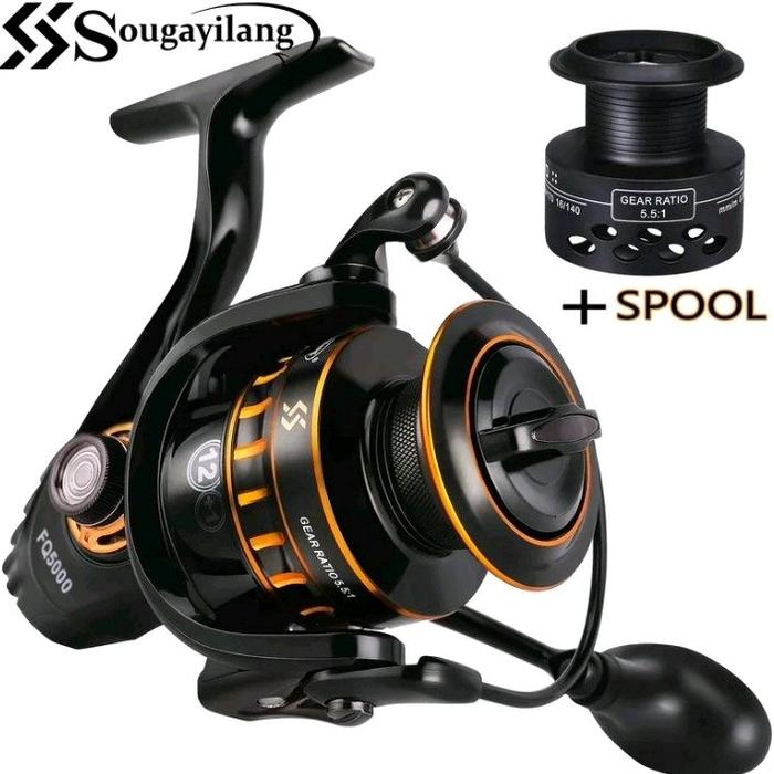 Sougayilang FQ1000 Reel Pancing dengan Spool Gear Ratio 5.5:1 Kualitas Tinggi untuk Pancingan Profes