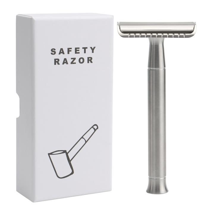 HAWARD Stainless Steel Safety Razor for Men with 5 USA Razor