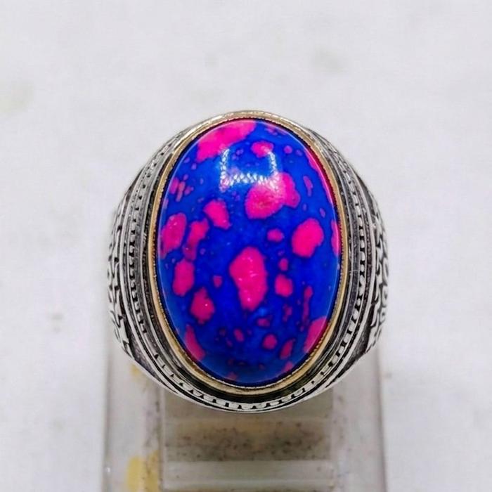 cincin batu akik pirus pingyin mban ALPAKA SUPER