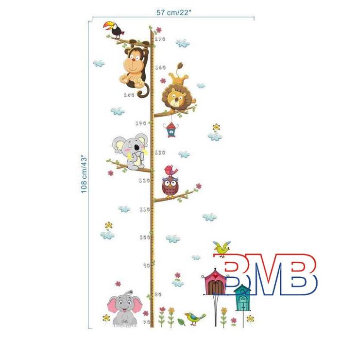 N22 Wallpaper Stiker Dinding Pengukur Tinggi Badan Anak Room Decor ZOOYOO - HM0178