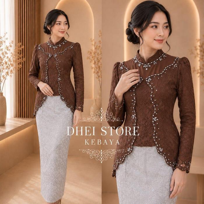 Kebaya Aisyah Brokat Premium / Kebaya Seragaman Wisuda Kondangan Lamaran