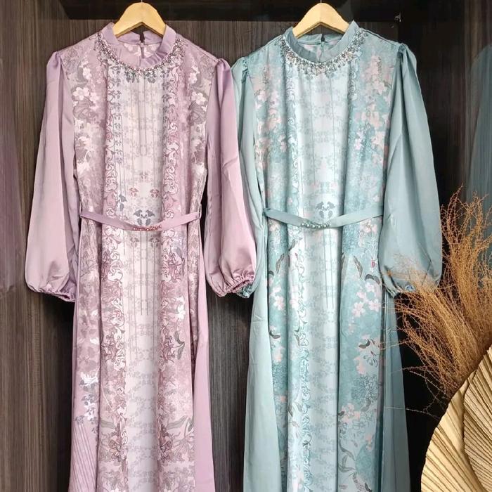 Dress Giok Original Shanum Series. Gamis Giok Terbaru. Giok Eid Series
