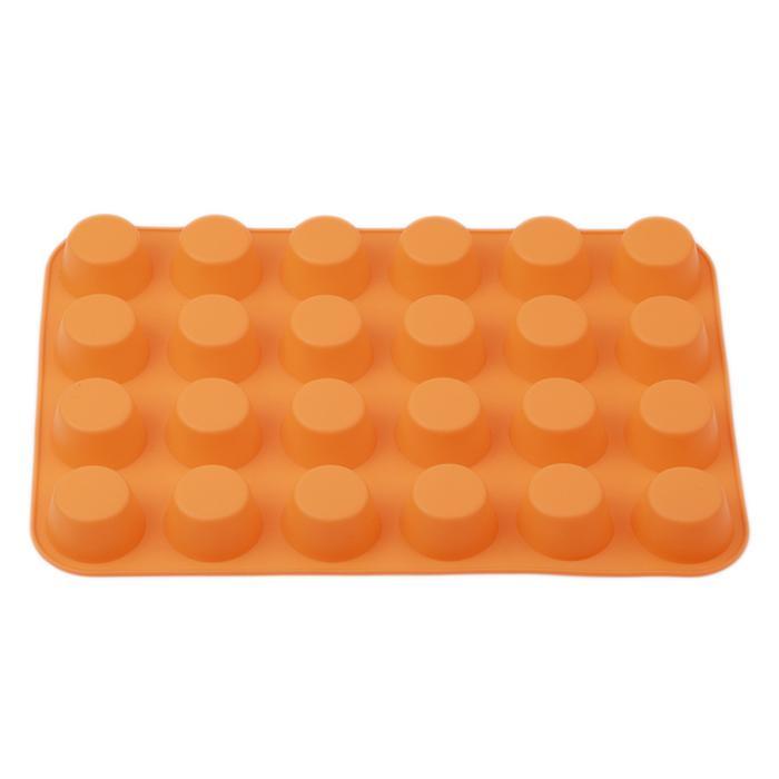 24 Holes Mini Muffin Cake Mold Silicone Non Stick Cupcake Pancake Diy Mini Chiffon Chocolate Tray Mo