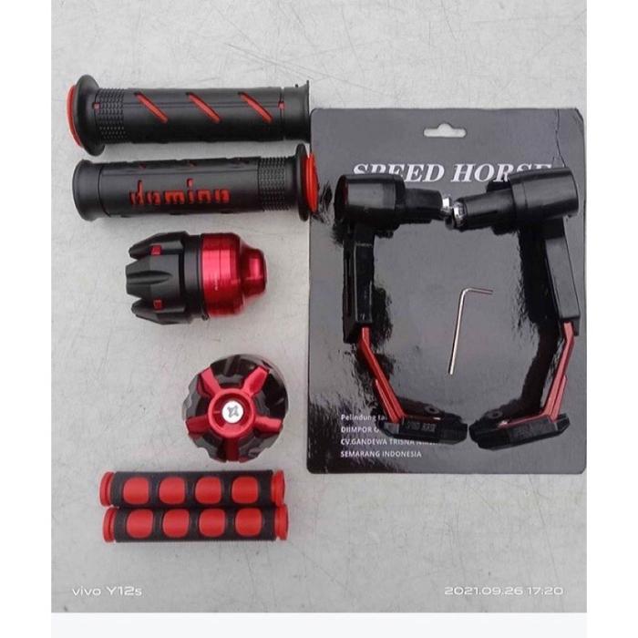 Paket Variasi 4 Item Proguard Robot + Handgrip Domino Strip + Karet hendel rem + Jalu As naga Jumbo 