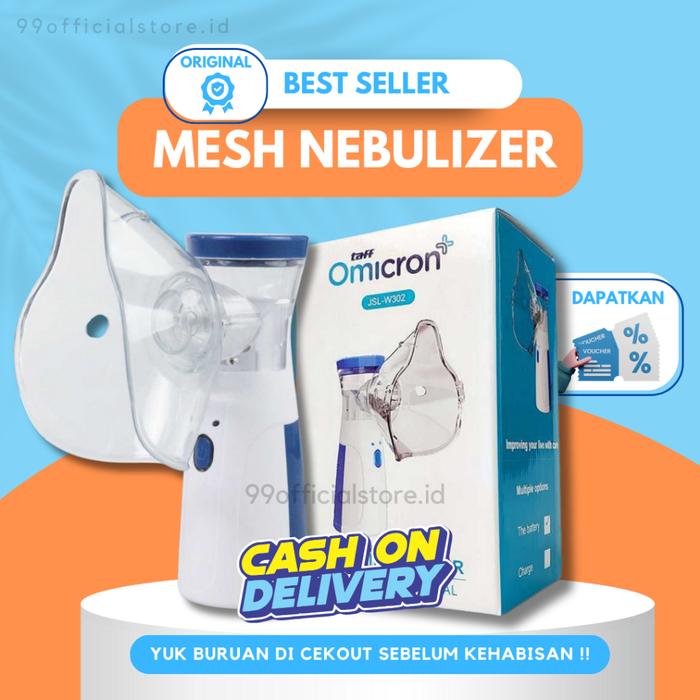 Taff Omicron Mesh Nebulizer Portable Uap Alat Bantu Pernapasan Inhaler Asma Hidung Tersumbat