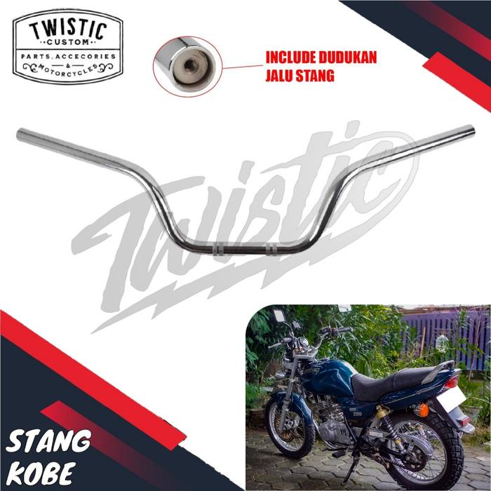 Stang Stir Setir Kobe Motor CB 250 350 550 750 W175 W250 W800 SR400 Royal Enfield Interceptor 650 Cl