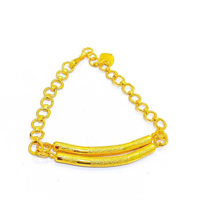 gelang lidi dewasa viral Lapis Emas 24krt Crum Emas Muda 18gram gelang Cewek Replika Premium Gold