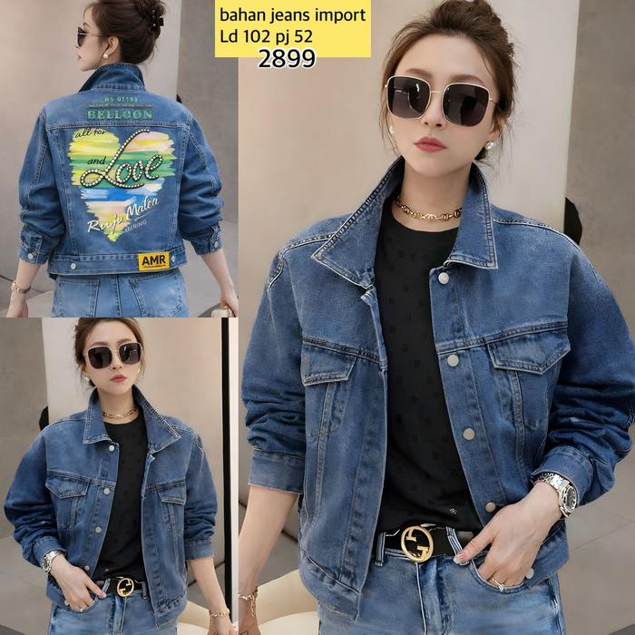 Jaket jeans Import Wanita Outer Jaket Jeans Import Outer Jaket Jeans Import Oufit Jeans Import Jaket