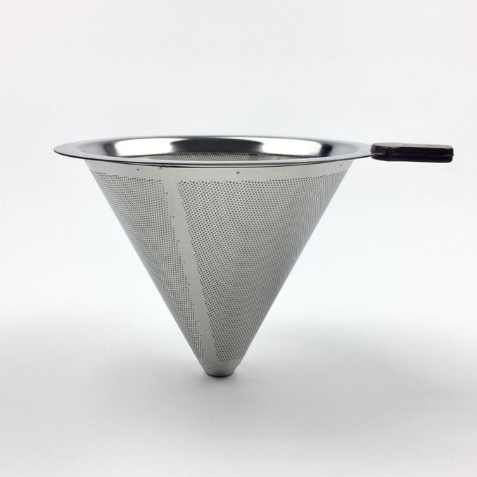 Dripper V60 Filter Penyaring Dripper Kopi V60 Cone Coffee Dripper Filter Stainless Steel - Silver