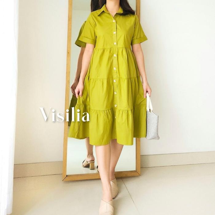 NEW Dress | Korean Midi Babydoll Dres Bahan Katun Premium Pretty Aesthetic Basic Fashion Korea Dress
