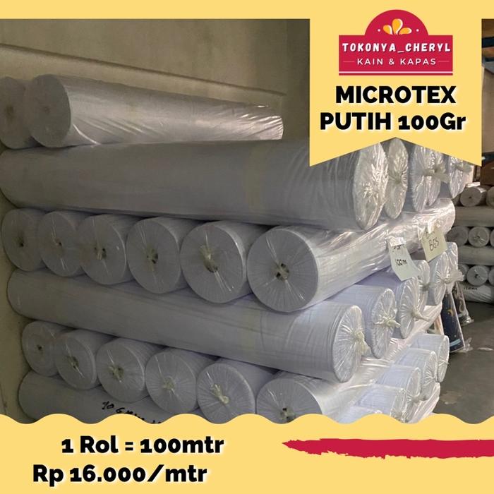 Ready- Kain Seprei Katun Disperse / Microtex Putih 100 Gram Tebal - Lebar 240Cm X 100Mtr