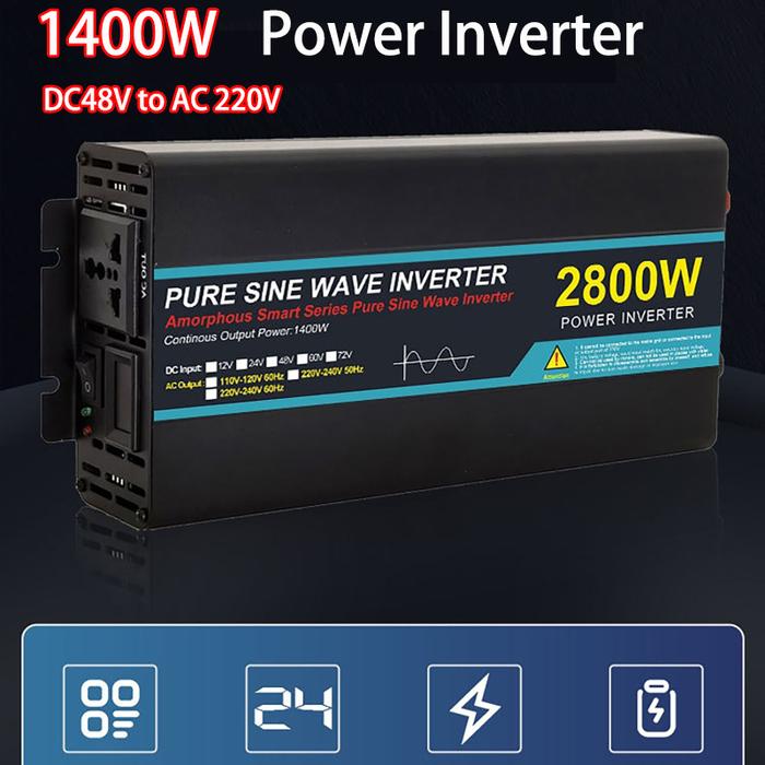 1400W Solar Power Inverter 48V To AC 220V Pure Sine Wave Inverter