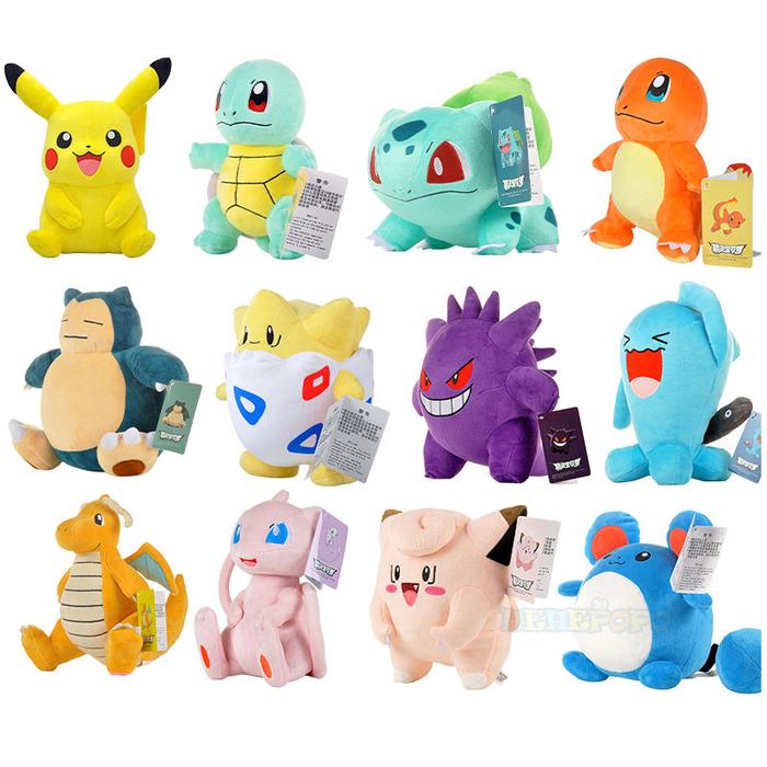 Original Peluche Pokemon Gengar Peluche 24cm Pokemon stuffed Toy Cute Cartoon Pikachu Plush Doll Sof