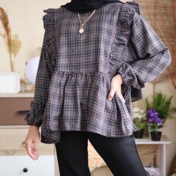Blouse Cirelea Muthia Fit to L - Baju Wanita Katun Casual