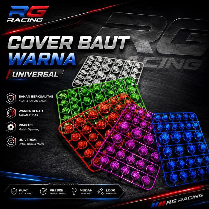 COVER TUTUP BAUT PROBOLT WARNA / MONEL BAUT 8,10,12,14 DLL PEMANIS BAUT WARNA VARIASI MOTOR