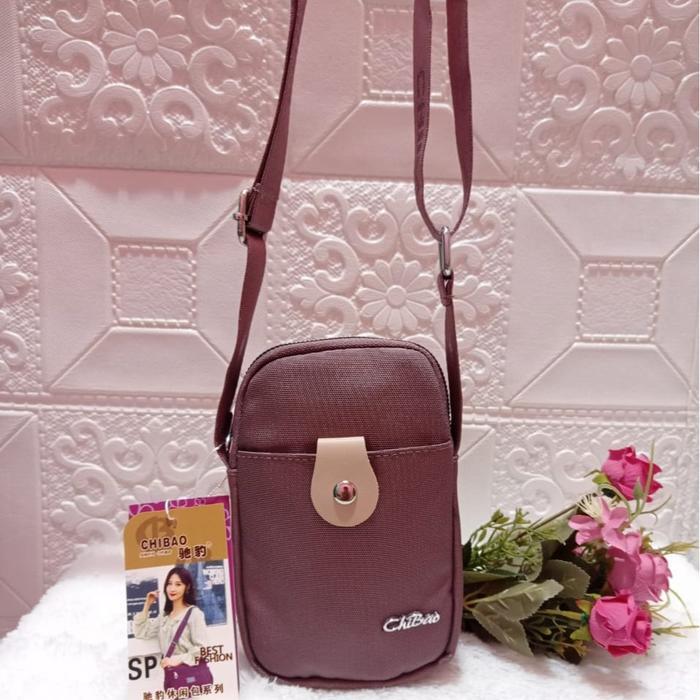 TAS SELEMPANG MINI WANITA POUCH HP CHIBAO IMPORT 1666 Kanvas