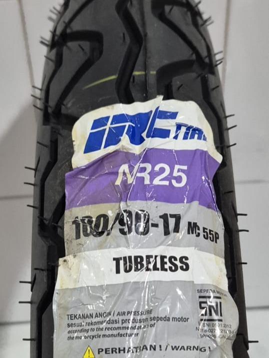Ban Tubeless Belakang IRC 100/90-17 untuk Verza 150 (CW) New Mega Pro (CW) & CB 150 Verza (CW)