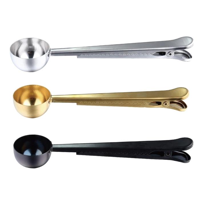 Coffee Scoop Bag Clip Tablespoon for Teas,Coffee, Protein Powder,