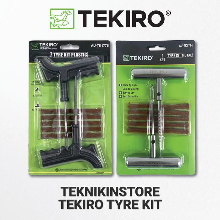 TEKIRO ALAT TUBLES BAN SET GAGANG PLASTIK / GAGANG BESI ALAT TAMBAL BAN / TOOLS