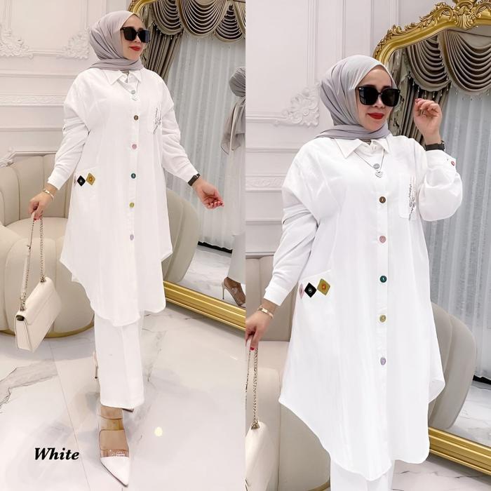 Tunik Kuning Lemon Size Xxl Ld 110Cm/ Tunik Busui Crinkle Airflow Outf