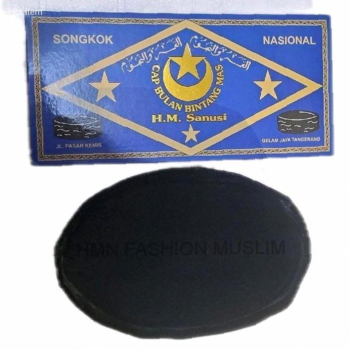 Peci Songkok H.M. Sanusi Cap BB Bulan Bintang Mas Biru (Premium) ORI Khas Santri Banten - Murah Terj