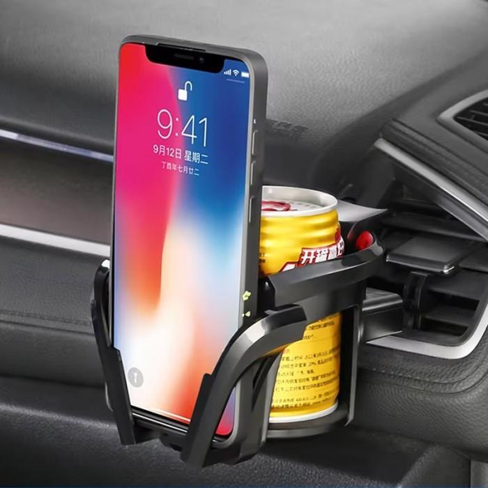 Cup Phone Holder Car Tempat Smartphone HP Botol Minum Gelas Gantung Ac Mobil Kopi Ponsel Car Air Ven