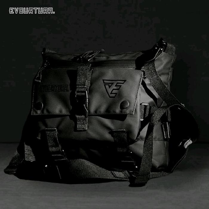EVOURTURA Slingbag Premium Waterproof Tas Slempang laki laki anti air[ HUSTLE ]  Selempang Waistbag 