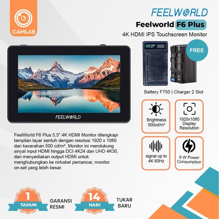 Feelworld F6 Plus / FeelWorld 5.7" Full HD HDMI On-Camera Monitor 4K