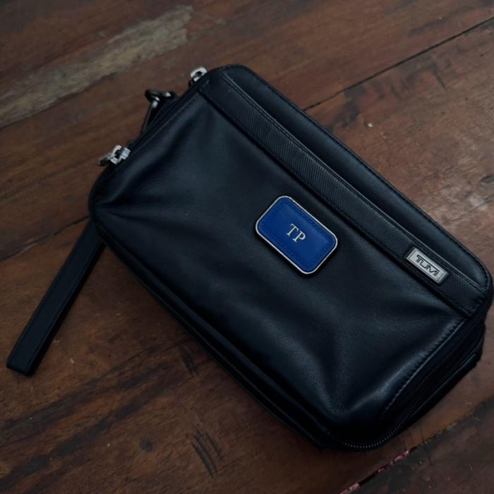 TUMI Alpha 3 Clutch Original Leather well used tas pria tangan formal