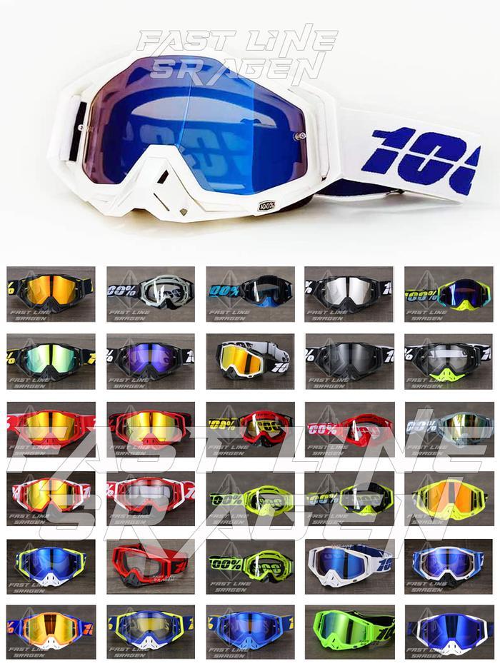 Kacamata Goggles Helm Trail 100 Percent Cross Supermoto Enduro Trabas Klx Crv Helm Jpx Gm Orca Terla
