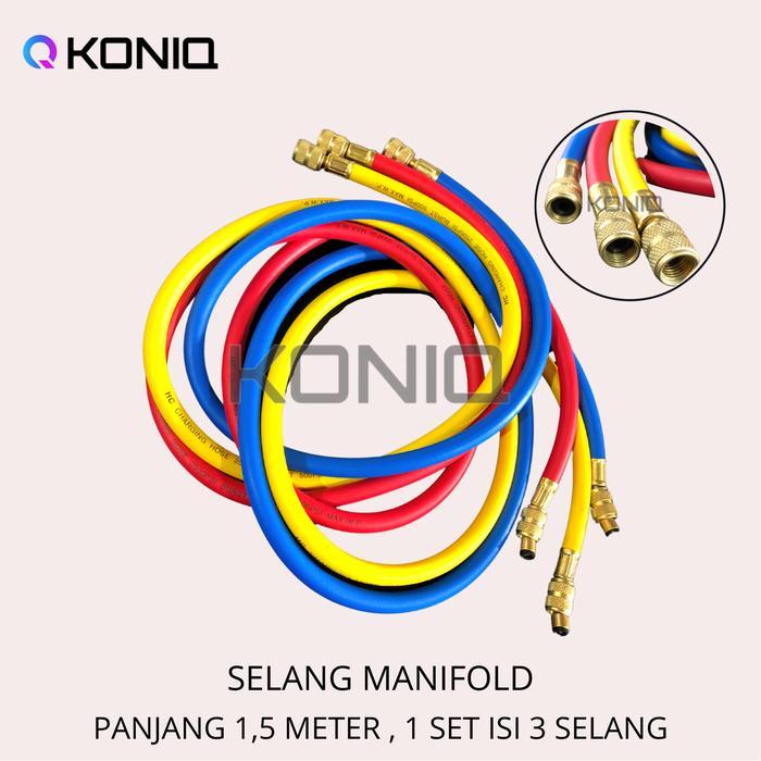 SELANG MANIFOLD R22 / SELANG ISI FREON 1 SET 100CM, 150 CM
