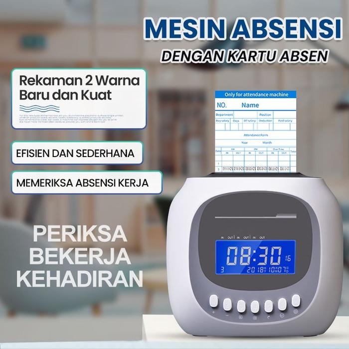 Mesin Absensi Absensi Kartu/Attendance Machine Punch Card Machine Time Recorder Employee Tracker