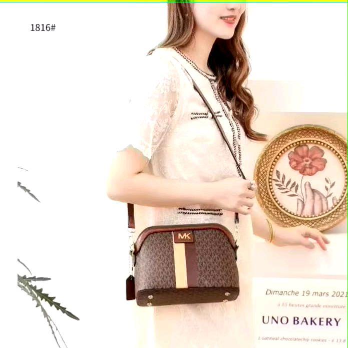 M.K SLING BAG WATERPROOF SERI 1816 Ukuran 23,2x10x17,8 Bahan Kulit Waterproof Kualitas Premium Berat