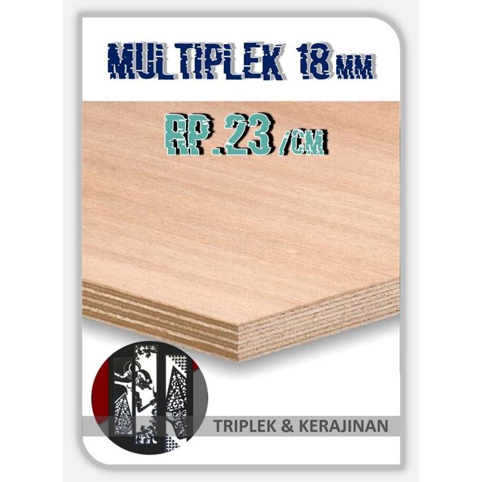 Triplek 18mm Custom Harga Rp23 perak/cm2 (BACA Cara Ordernya Dideskripsi) Multiplek Plywood 18 mm