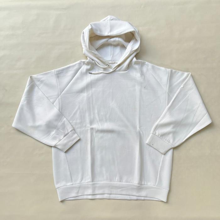 GU UNIQLO Hoodie Scuba White / Hoodie Scuba Putih