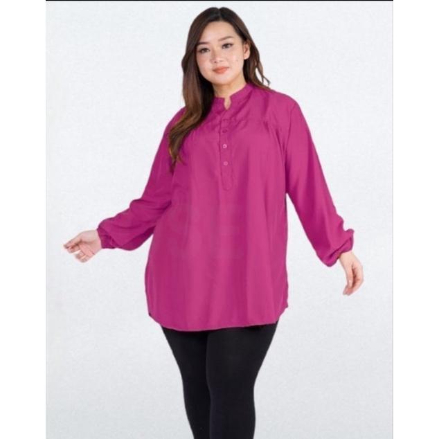 [Ready] - Blouse Katun Polos - Blouse Rayon - Blouse Blouse Lengan Panjang - Kemeja Cewek - Kemeja P