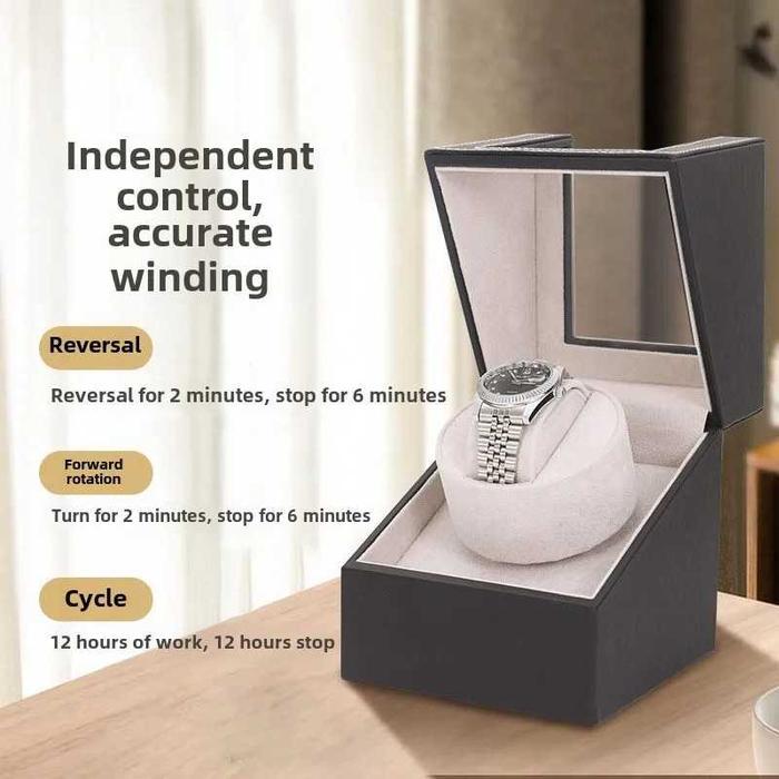 Pemutar Jam Tangan Otomatis 1 Slot Dual Power 13cm Watch Winder - IG-160