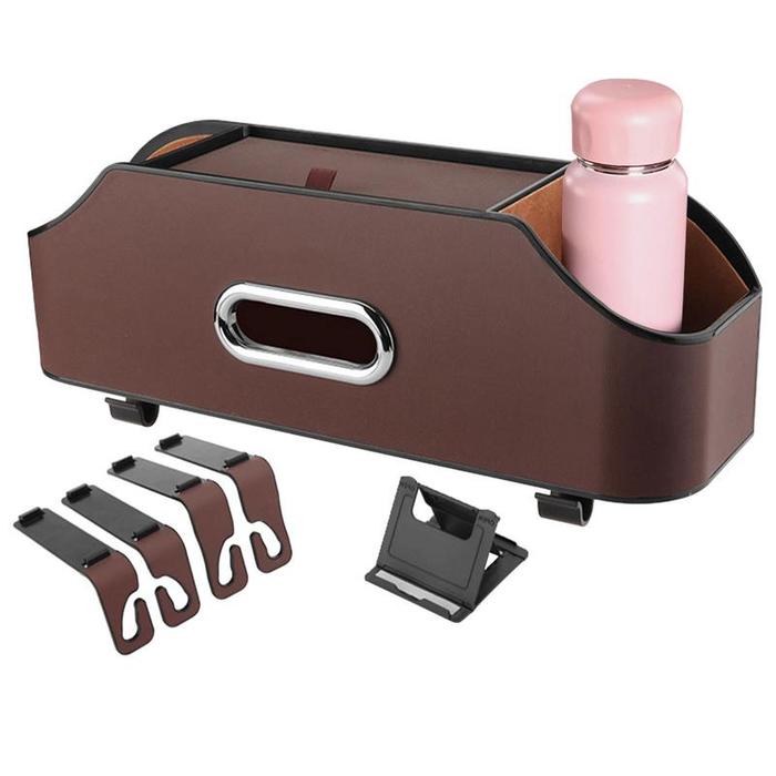 Car Headrest Storage Box Car Universal Seat Back Box Organizer